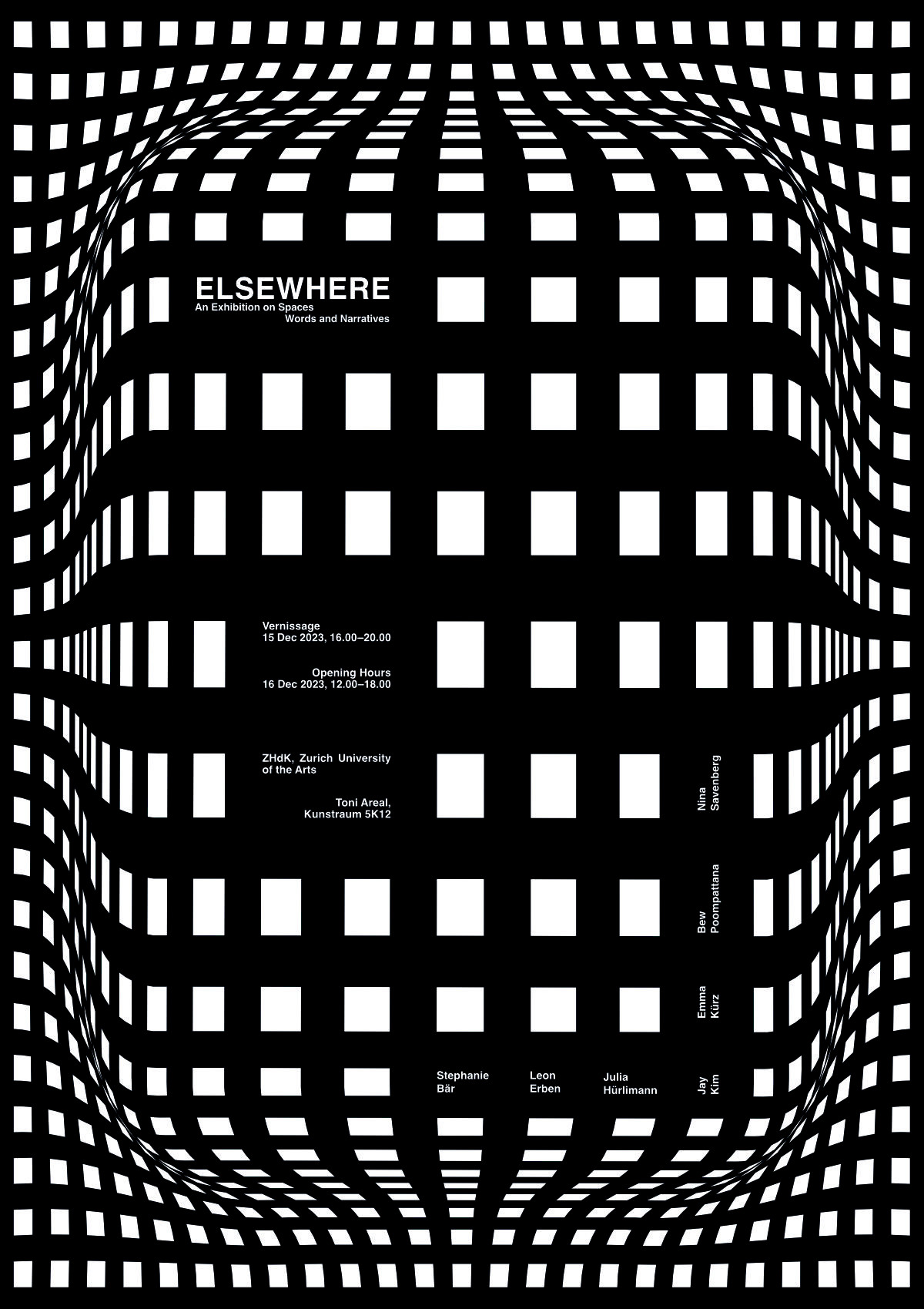 Elsewhere, Work in Progress Exhibition, 2023; Design: Leon Erben, Visuals: Daniel Reif