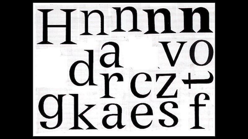 Ill. 2: Adrian Frutiger, sketches for Versailles typeface, from Osterer/Stamm, ‘Adrian Frutiger – Typefaces’, p. 309