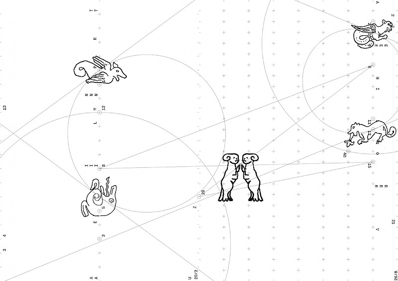 Abb. 2: Grafische Darstellung und Vorlage der Stickerei
