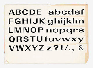 Abb. 2: Walter Diethelm, Entwurf für Breite Grotesk (1956). Quelle: Archiv des Museums für Gestaltung Zürich