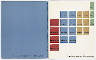 Ill. 3: Rémi Peignot, Univers specimen, 1964. Source: https://en.wikipedia.org/wiki/File:Remy_Peignot_Univers_specimen_1964.jpg#filehistory