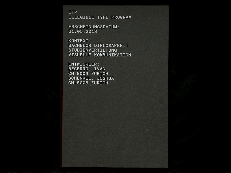 Illegible Type Program