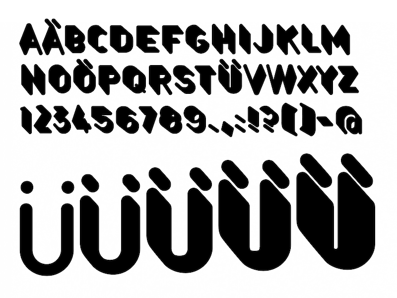 Abb. 5: Stanislas Favre, Niagara, Übersicht der Glyphen, Modul Type Design, ZHdK, 2023