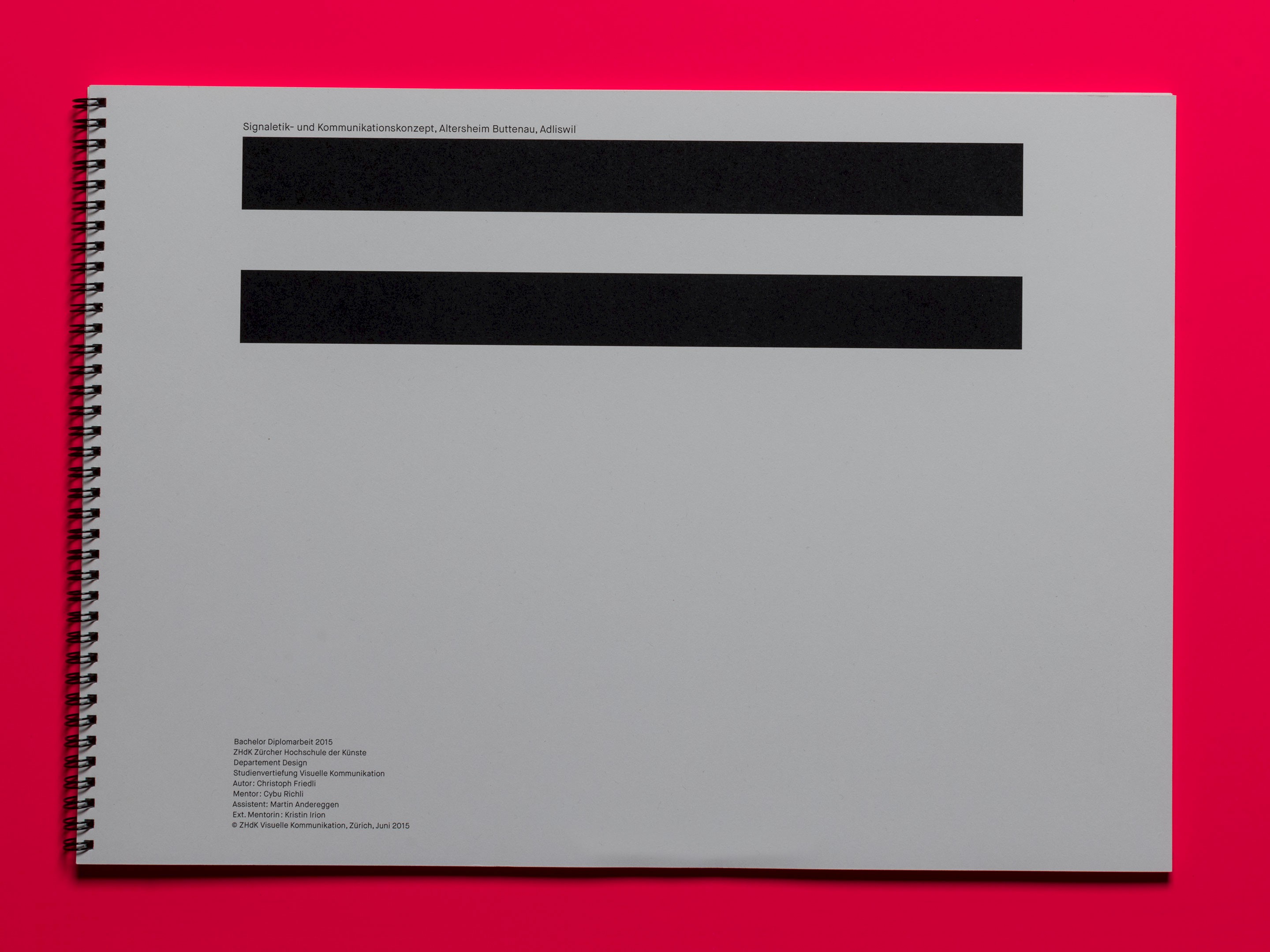Signaletikkonzept Altersheim Buttenau, Adliswil