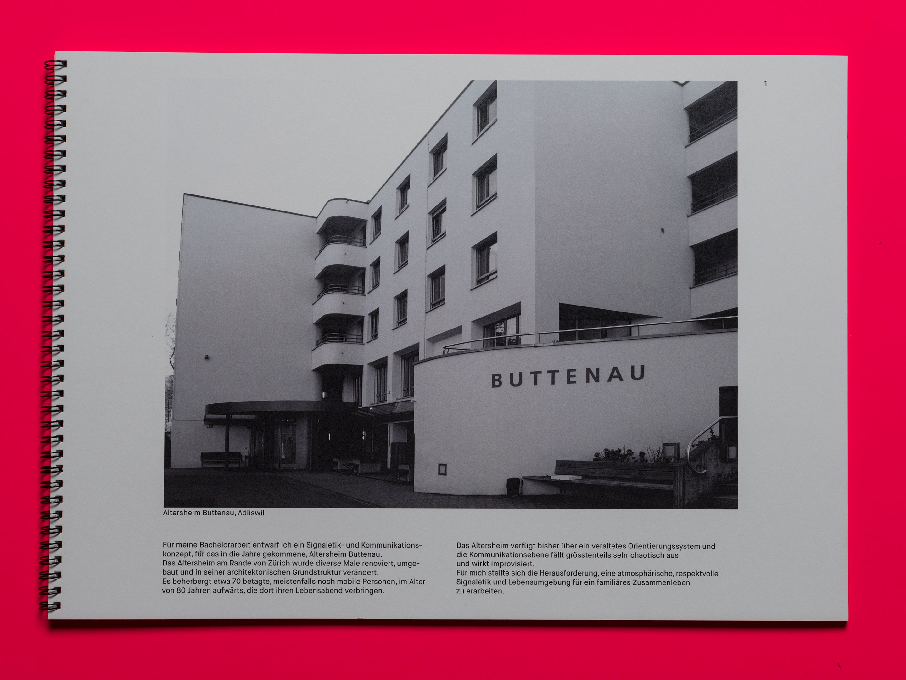 Signaletikkonzept Altersheim Buttenau, Adliswil