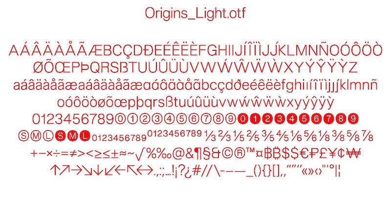 Origins Grotesk