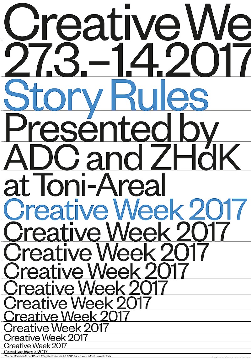 Creative Week — Bayer Sebastian, Jara Vizcardo Nicole, Despotovic Filip, Meier Aline, Arjun Gilgen BA VC, 2017