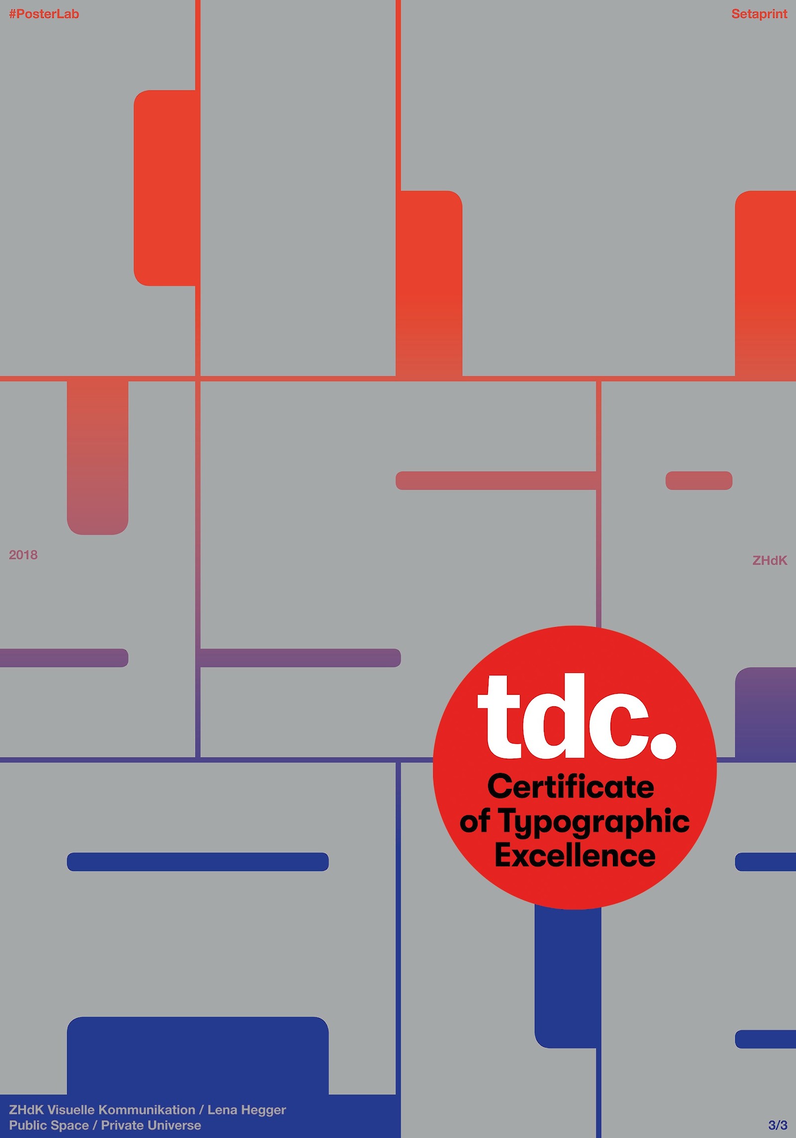 Plakat «Cityspace» mit dem «Certificate of Typographic Excellence» ausgezeichnet