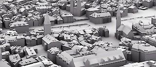 3D-Modell Stadt Zürich