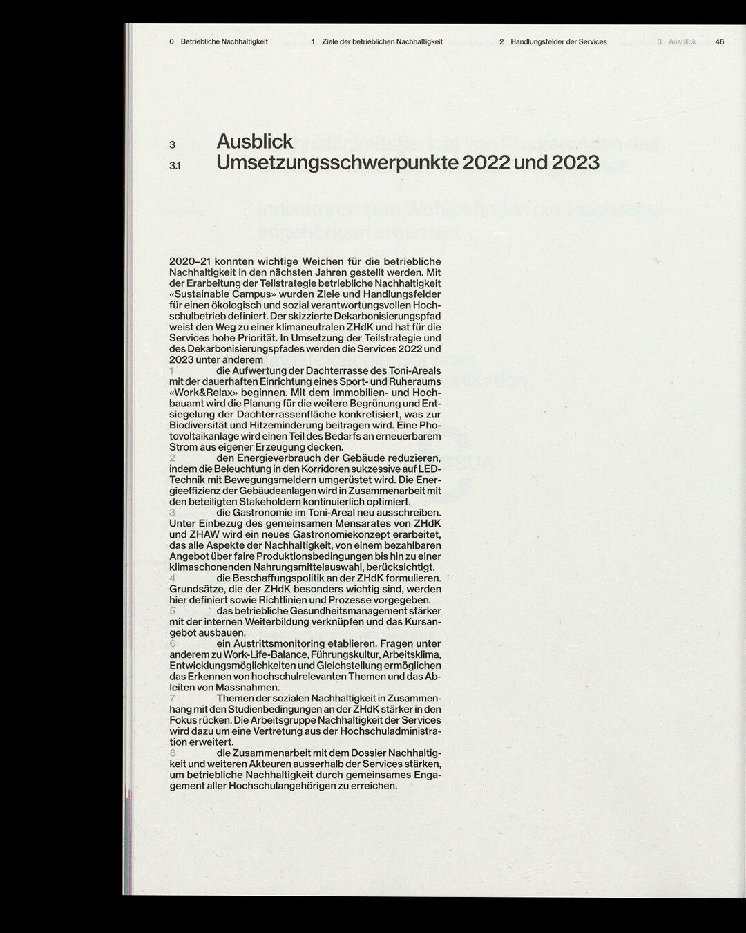 ZHdK-Nachhaltigkeitsberichte