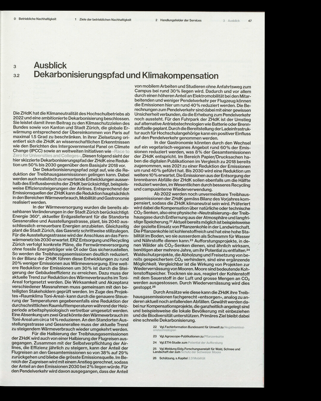 ZHdK-Nachhaltigkeitsberichte