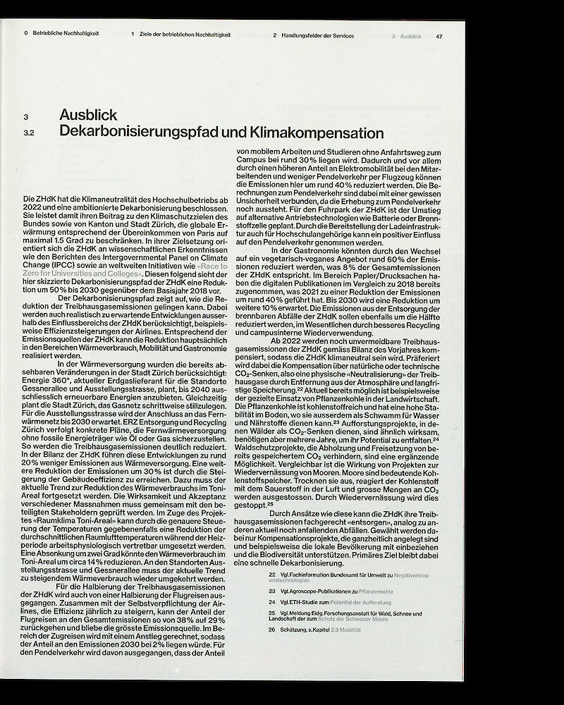 ZHdK-Nachhaltigkeitsberichte